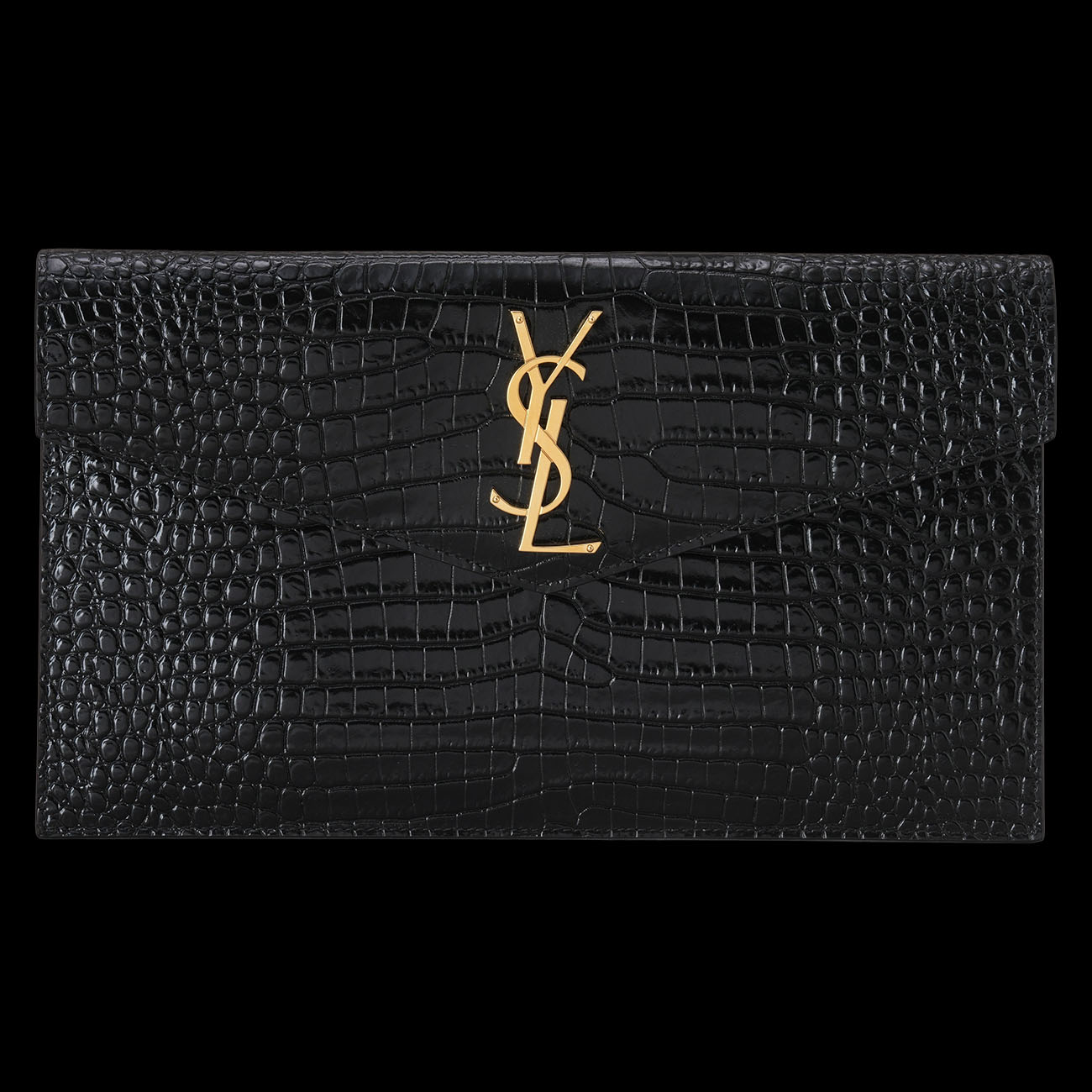 YVES SAINT LAURENT(USED)생로랑 565739 크로커다일 업타운 파우치